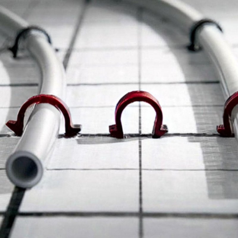 Anchor bracket 16-20 mm (40 mm) for a warm floor, red photo 2